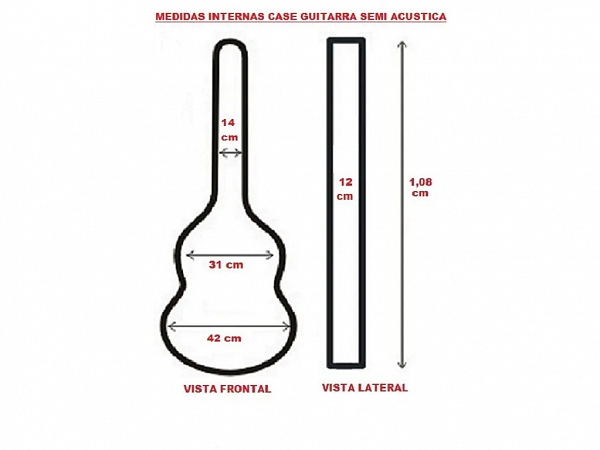 CASE KROMUS GUITARRA SEMI ACÚSTICA