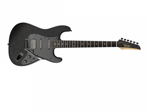 GUITARRA SEIZI FUN KATANA MUSASHI HSS ALL BLACK SPARKLE SATIN C/ BAG