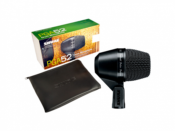 MICROFONE SHURE PGA52-LC PROFISSIONAL PARA BUMBO DE BATERIA