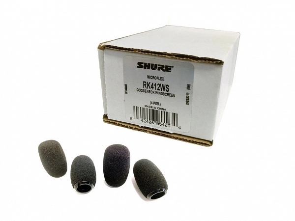 ESPUMA SHURE MICROFONE  RK412WS PARA GOOSENECK C/ 4