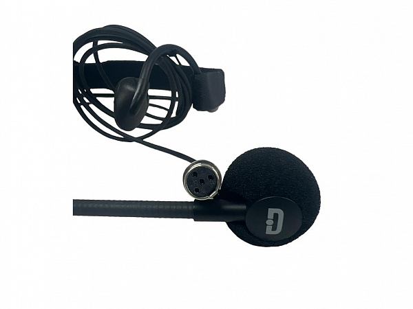 MICROFONE DYLAN HEADSET DH 44 DINAMICO CARDIOIDE PRETO MINI XLR 4 PINOS