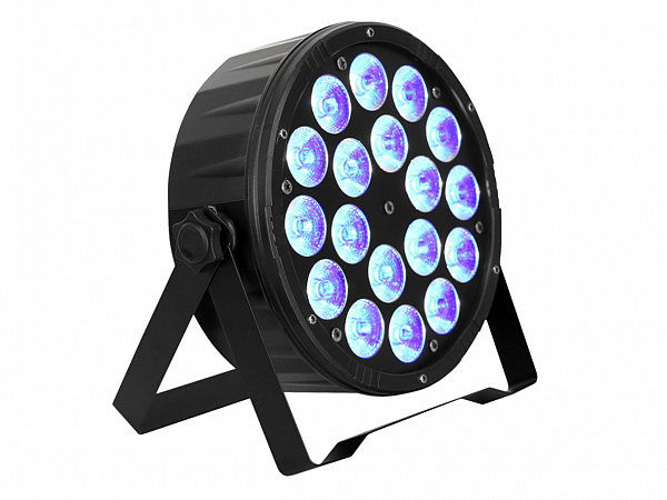 REFLETOR PAR LED HB-108SL SLIM RGBWAUV 18X9W 6IN1