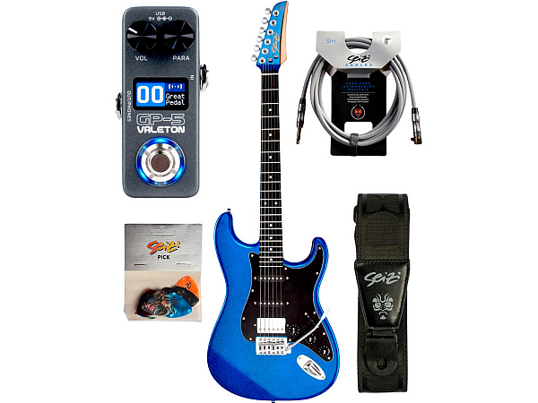 KIT GUITARRA SEIZI FUN KATANA MUSASHI HSS - PH - ROYAL DARK BLUE SPARKLE