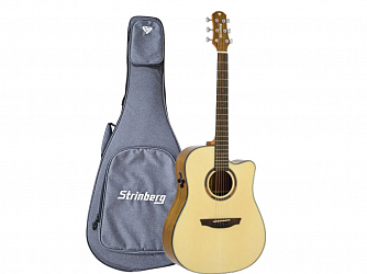 VIOLAO STRINBERG AÇO DIAMOND DD1C N NATURAL FOLK C/BAG