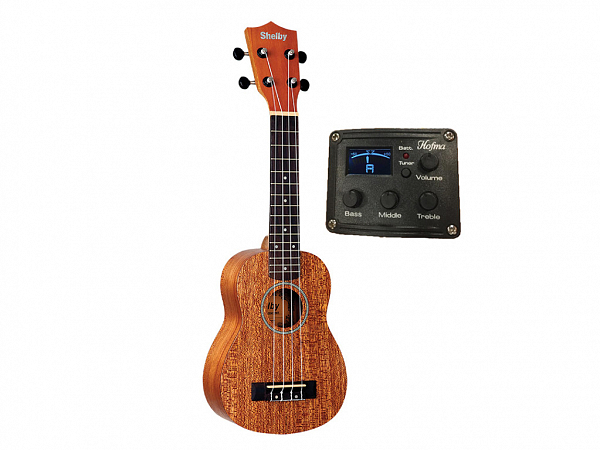UKULELE SHELBY BY EAGLE SU23ME CONCERTO ELETRICO