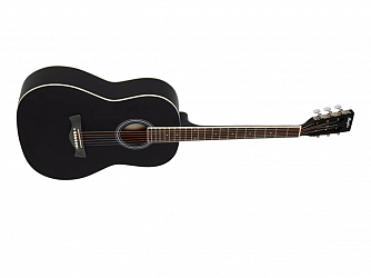 VIOLAO MEMPHIS AÇO ACUSTICO PARLOR AD 40 PRETO FOSCO