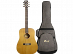 VIOLAO CORT AÇO ELETRICO CEDAR GRAND F BW NATURAL OPEN PORE C/ BAG - FOLK
