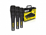 MICROFONE SKP PRO 33K KIT C/ 3 PEÇAS PROFISSIONAL COM CASE