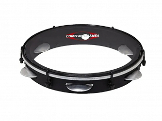 PANDEIRO CONTEMPORANEA 10 MADEIRA LIGHT 82LBK PRETO FOSCO PELE CRISTAL