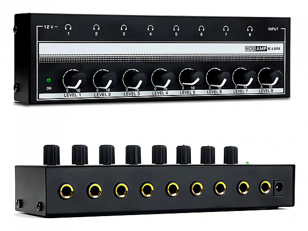 AMPLIFICADOR DE FONE VEDO HA800 - 8 CANAIS