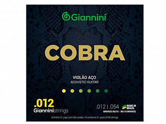 ENC GIANNINI VIOLAO AÇO 012 GEEFLKS COBRA