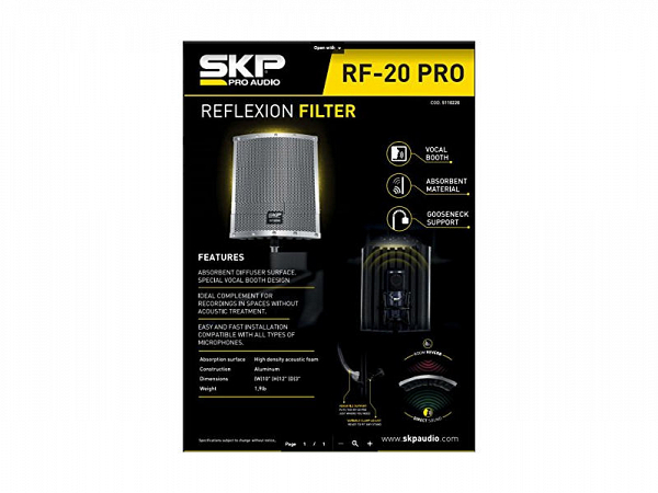 DIFUSOR ACUSTICO SKP PARA MICROFONE RF20 PRO