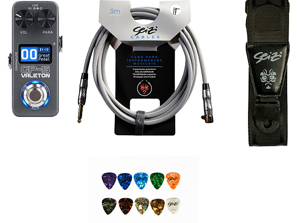 KIT GUITARRA SEIZI FUN KATANA MUSASHI HSS - PH - LIGHTER SILVER SPARKLE/ BLACK PICKGUARD