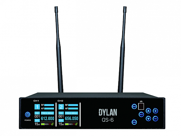 MICROFONE SEM FIO DYLAN QS 6 DUPLO HEADSET/ LAPELA/ INSTRUMENTO