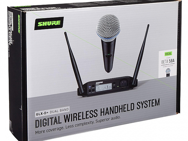MICROFONE SEM FIO SHURE MAO GLXD24+BR/BETA 58 - Z3