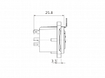 PLUG ROXTONE XLR PAINEL MACHO RX3MD-NT