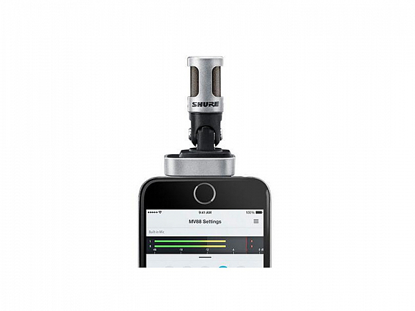 MICROFONE SHURE MV88/A CONDENSER DIGITAL STEREO PARA IOS