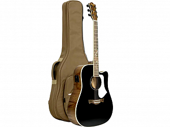 VIOLAO TAGIMA AÇO ELETRICO FLORENS FS 200 BLACK FOLK C/ BAG