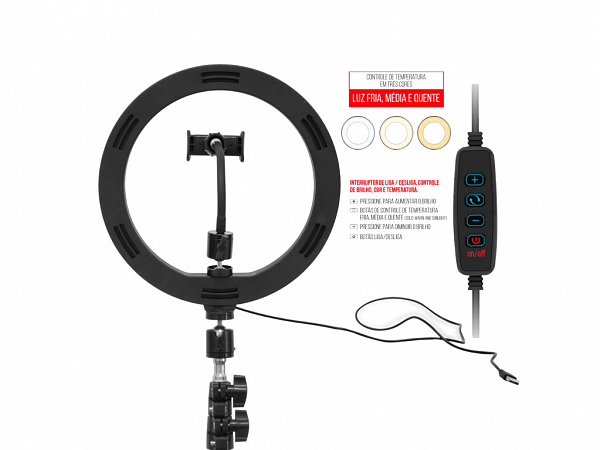 ILUMINAÇÃO SPECTRUM ILUMINADOR RING LIGHT SP26 LED