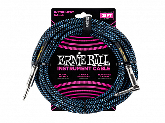 CABO ERNIE BALL 6060 BRAIDED P10 / P10L 7,62 MT BLUE