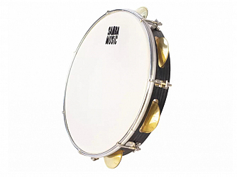 PANDEIRO SAMBA MUSIC PHX 12 MADEIRA PD12LE BKW PRETO PELE LEITOSA