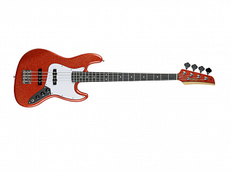 BAIXO SEIZI FUN JAZU JAZZ BASS 4C LAVA RED SPARKLE C/ BAG