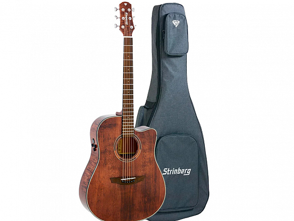 VIOLAO STRINBERG AÇO FOLK ELETRICO DIAMOND DD1C SM SMOKED GLOSS C/BAG
