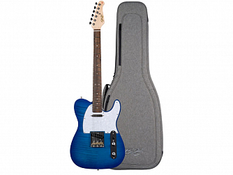 GUITARRA SEIZI TELECASTER VINTAGE SAITAMA PLUS FLAMED BLUE C/ BAG