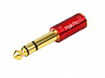 PLUG MAKPRO ADAPTADOR P2 / P10 NIQUELADO VERMELHO