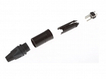 PLUG NEUTRIK XLR MACHO LINHA NC3 MXX -B - PRETO