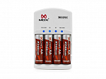 CARREGADOR MOX MOCP51 C/4 PILHAS AA2700 MAH