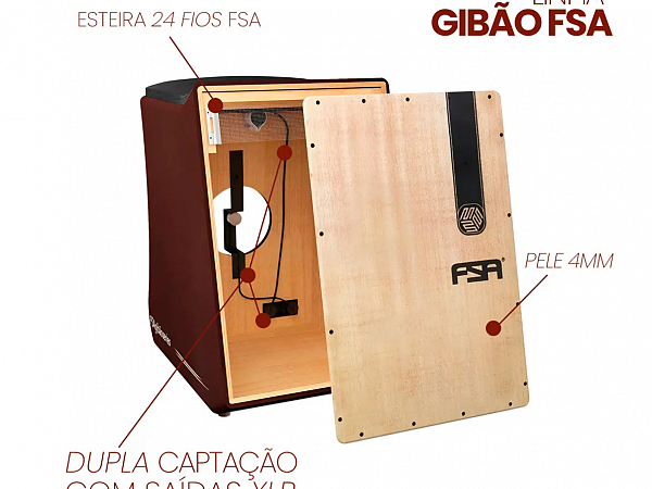 CAJON FSA GIBAO FGB 6500 NATURAL - ELETROACUSTICO