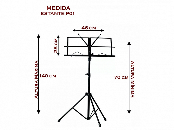 SUPORTE PARTITURA MELLODY P-01