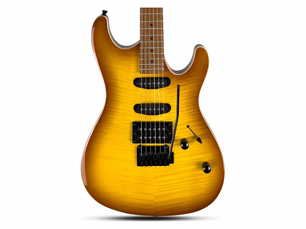 GUITARRA WALDMAN SUPER STRATO WIS160 FAM FLAMED AMBER C/ BAG