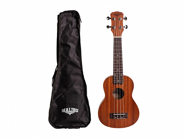 UKULELE MALIBU SOPRANO NATURAL FOSCO 21-S C/CAPA