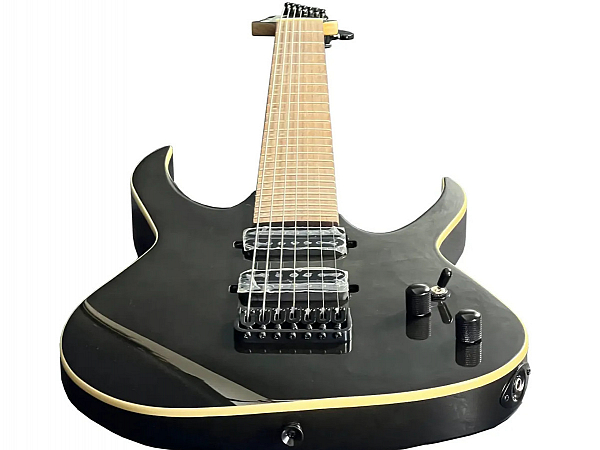 GUITARRA WALDMAN 7 CORDAS SUPER STRATO WIG527 TBK TRANSPARENT BLACK