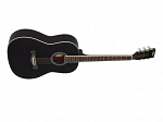 VIOLAO MEMPHIS AÇO ACUSTICO PARLOR AD 40 PRETO FOSCO