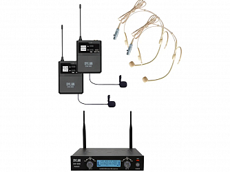 MICROFONE SEM FIO DYLAN DW 906 POWER HEADSET/LAPELA  DUPLO BATERIA RECARREGAVEL