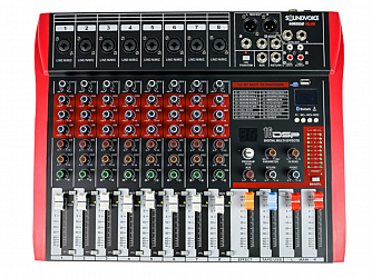 MESA SOUNDVOICE 8 CANAIS MR802 RUBI - INTERFACE