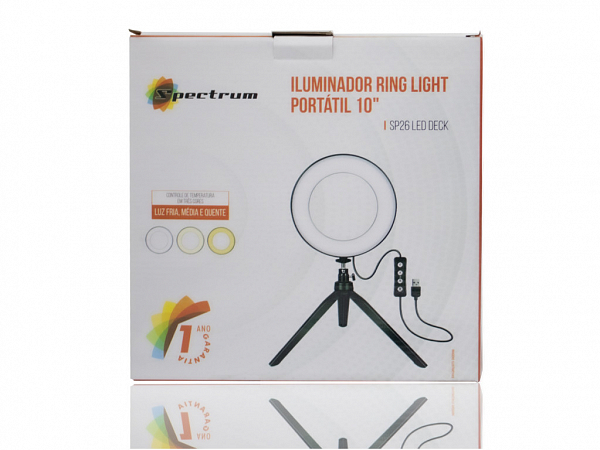 ILUMINAÇÃO SPECTRUM ILUMINADOR RING LIGHT MESA SP26 LED-DECK