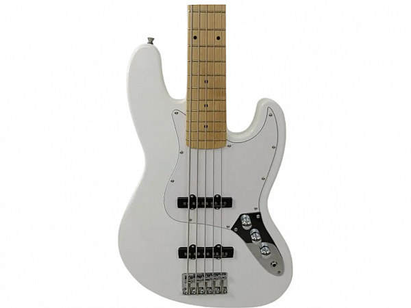 BAIXO WALDMAN JAZZ BASS 5C GJJ105 WWH BRANCO