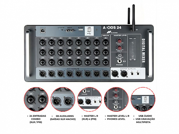 MESA DUONN DIGITAL AXIOS 24 CANAIS 8 AUX BIVOLT