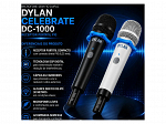 MICROFONE SEM FIO DYLAN CELEBRATE DC-1000 MAO DUPLO BAT RECARREGAVEL
