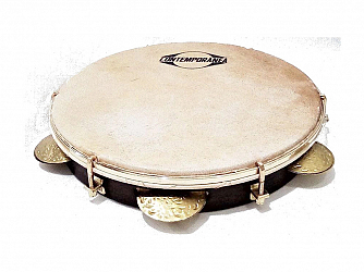 PANDEIRO CONTEMPORANEA 10 MADEIRA CHORO 27CLL LUTHIERIA ARO DOURADO PELE COURO