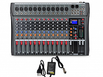 MESA VEDO 12 CANAIS EF/EQ VDA212L - BLUETOOTH