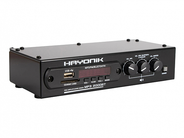 MODULO PRÉ AMPLIFICADOR HAYONIK 2000 BT C/ GONGO/FM/USB/MP3/BLUETOOTH