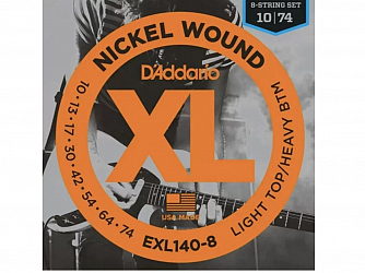 ENC GUITARRA D ADDARIO 010 EXL140-8 8 CORDAS ##