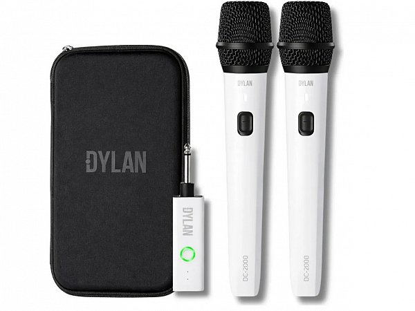 MICROFONE SEM FIO DYLAN CELEBRATE DC-2000 MAO DUPLO BAT RECARREGAVEL