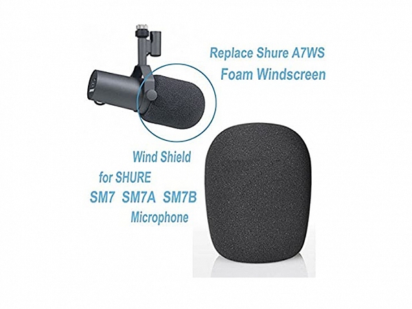 ESPUMA SHURE MICROFONE A7WS BK PARA SM7