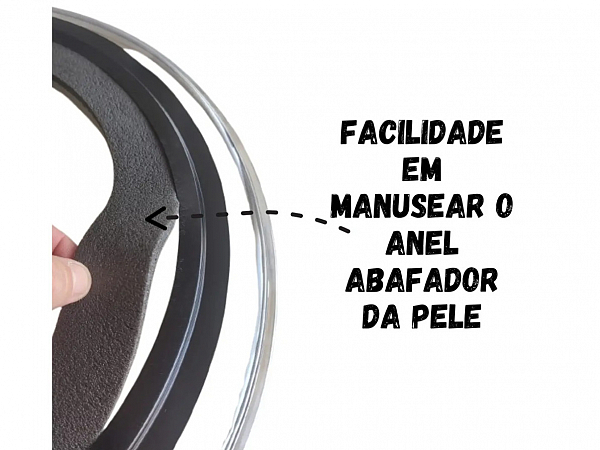PELE ZELLMER 22 TRANSPARENTE BUMBO SONIC BOOM C/ ABAFADOR AJUSTAVEL